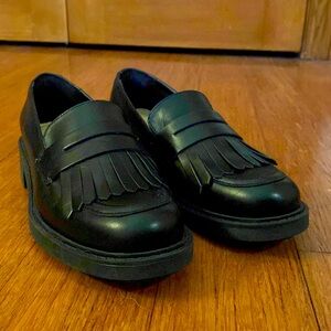 Clarks leather chunky loafer